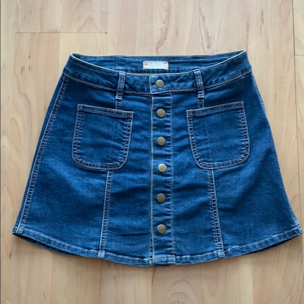 Altar’d State Denim Botton Down Skirt